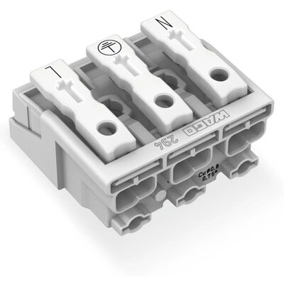 Conector eléctrico Wago 294-5013 - 3 polos - Blanco Conector eléctrico Wago 294-5013 - 3 polos - Blanco