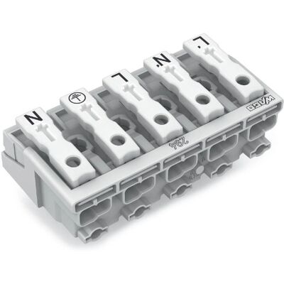 Wago 294-4005 Klemme - 5-polig, Weiß, 0,5–2,5mm² Wago 294-4005 Klemme - 5-polig, Weiß, 0,5–2,5mm²