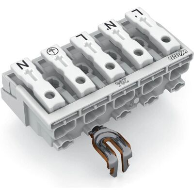 WAGO 294-4255 Nätanslutningsplint - 5 poler, vit, snap-in montage WAGO 294-4255 Nätanslutningsplint - 5 poler, vit, snap-in montage
