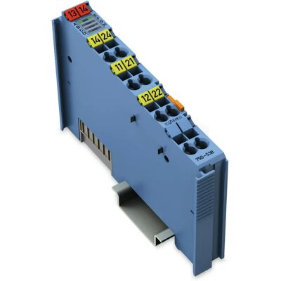 Wago 750-538 - Connecteur de sortie relais 2 canaux - Bleu - Publicité Wago 750-538 - Connecteur de sortie relais 2 canaux - Bleu - Publicité
