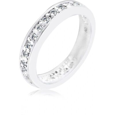 ELLI Memoire Kristalle 925 Silber - 62mm Weiß Fingerring ELLI Memoire Kristalle 925 Silber - 62mm Weiß Fingerring