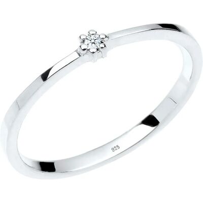 ELLI DIAMONDS Verlobungsring aus Sterlingsilber - 52 mm - Schmuck mit Diamant ELLI DIAMONDS Verlobungsring aus Sterlingsilber - 52 mm - Schmuck mit Diamant