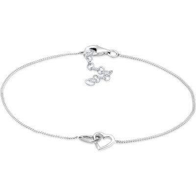 Elli Rose Gold 925 Silber Herzarmband - Armbänder Elli Rose Gold 925 Silber Herzarmband - Armbänder