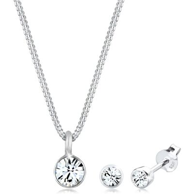 Elli Silber Schmuckset - Damen Halskette Ohrringe aus Silber Elli Silber Schmuckset - Damen Halskette Ohrringe aus Silber
