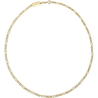 KUZZOI Herren Gold Silber Figaro Kette KUZZOI Herren Gold Silber Figaro Kette