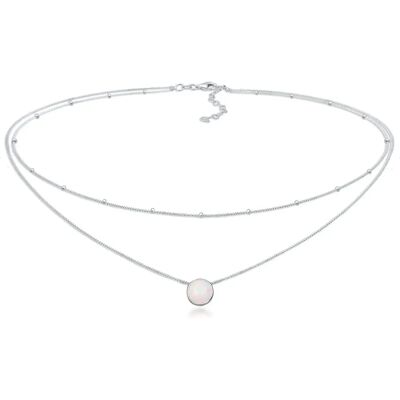 Elli Argent Collier Choker en couches - Collier - Publicité Elli Argent Collier Choker en couches - Collier - Publicité