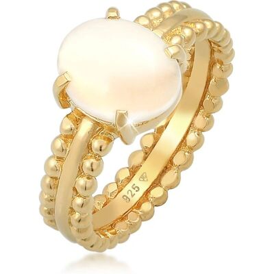 Elli PREMIUM Mondstein Oval Silberring - Ring Elli PREMIUM Mondstein Oval Silberring - Ring