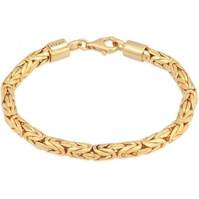 KUZZOI Herren Gold Sterling Silber Armreif - Armbänder KUZZOI Herren Gold Sterling Silber Armreif - Armbänder