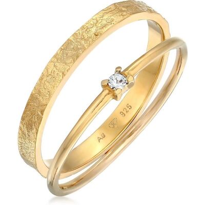 Elli Sterling Sølv 925 Stabelbare Krystalringe - Ring Elli Sterling Sølv 925 Stabelbare Krystalringe - Ring