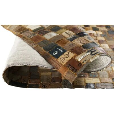 OCI Labelstar Echter Leder Patchwork Teppich - Wohnzimmer OCI Labelstar Echter Leder Patchwork Teppich - Wohnzimmer