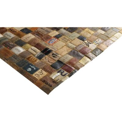 Labelstar Handgenähter Patchwork Lederteppich - Teppich Labelstar Handgenähter Patchwork Lederteppich - Teppich