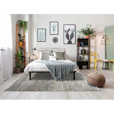 Musterring Colorado Stripe Teppich - 80x150cm, Schwarz/Beige, 5mm - Teppich Musterring Colorado Stripe Teppich - 80x150cm, Schwarz/Beige, 5mm - Teppich