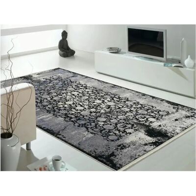Musterring Colorado Flower Grauer Teppich - 140x200cm - 5mm Flor Musterring Colorado Flower Grauer Teppich - 140x200cm - 5mm Flor