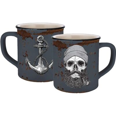 GEDA LABELS Unendlich Sailor Skull Becher - Keramik 400ml Spülmaschinenfest GEDA LABELS Unendlich Sailor Skull Becher - Keramik 400ml Spülmaschinenfest