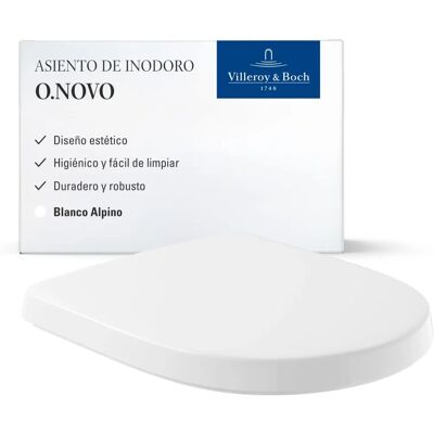 Villeroy & Boch Cap de toaletă, 15,5cm distanță, O.Novo, Balama din oțel inoxidabil Villeroy & Boch Cap de toaletă, 15,5cm distanță, O.Novo, Balama din oțel inoxidabil