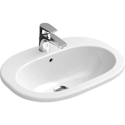 Villeroy & Boch - O.novo, Waschbecken, 560 x 405 mm, Oval, für 3-Loch-Mischbatterie, mit Überlauf Villeroy & Boch - O.novo, Waschbecken, 560 x 405 mm, Oval, für 3-Loch-Mischbatterie, mit Überlauf
