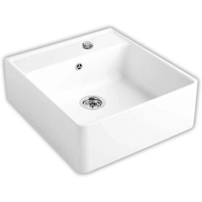 Villeroy & Boch Weißer CeramicPlus Bürospüle - Einzelbecken, Automatischer Ablauf Villeroy & Boch Weißer CeramicPlus Bürospüle - Einzelbecken, Automatischer Ablauf
