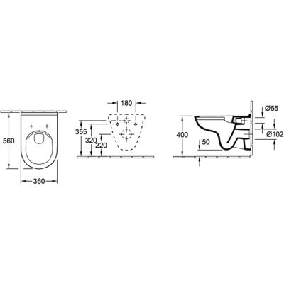 Villeroy & Boch WC suspendat - DirectFlush - Economie de apă Villeroy & Boch WC suspendat - DirectFlush - Economie de apă