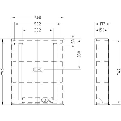 Villeroy & Boch My View 14 Aluminium-Spiegelschrank - Badspiegelschrank Villeroy & Boch My View 14 Aluminium-Spiegelschrank - Badspiegelschrank