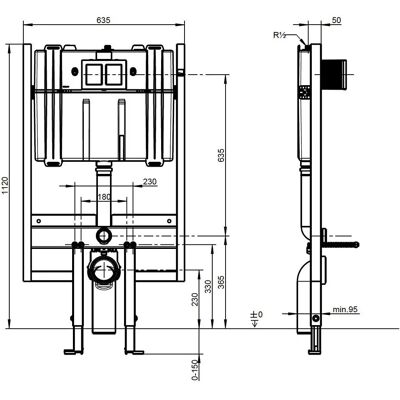 Villeroy & Boch Viconnect - Wandhängendes WC-System - 80mm Villeroy & Boch Viconnect - Wandhängendes WC-System - 80mm