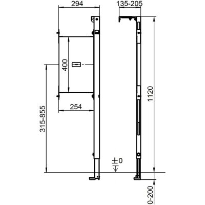 Villeroy & Boch ViConnect Befestigung - WC-Element für Trockenbau - 1150mm Villeroy & Boch ViConnect Befestigung - WC-Element für Trockenbau - 1150mm