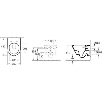 Villeroy & Boch Architectura Vas WC Alb Design Modern 4687HRR1 Villeroy & Boch Architectura Vas WC Alb Design Modern 4687HRR1