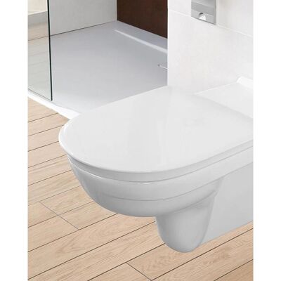Sedile WC Villeroy & Boch ViCare Bianco - Accesso senza barriere, supporta 240kg Sedile WC Villeroy & Boch ViCare Bianco - Accesso senza barriere, supporta 240kg