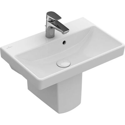 Lavabo Avento di Villeroy & Boch - Rettangolare - Con foro singolo, Troppopieno Lavabo Avento di Villeroy & Boch - Rettangolare - Con foro singolo, Troppopieno