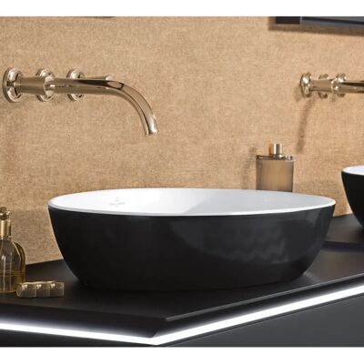Vas de toaletă ovală neagră din ceramică Villeroy & Boch Artis Vas de toaletă ovală neagră din ceramică Villeroy & Boch Artis