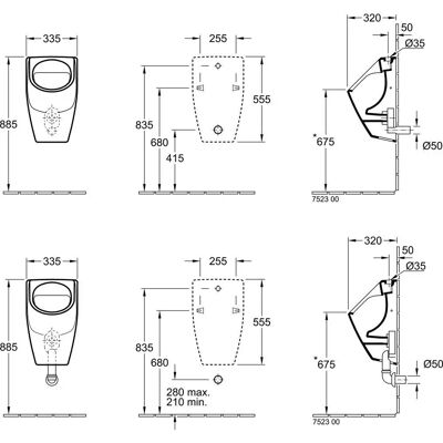 Urinal aspirator Villeroy & Boch O.novo - Albín Albina - Ovale - 1 L Urinal aspirator Villeroy & Boch O.novo - Albín Albina - Ovale - 1 L