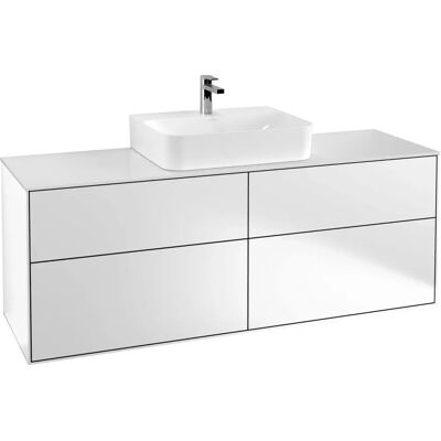 Villeroy & Boch Finion Badkast - Wit Hoogglans, 4 Laden, 1600mm Villeroy & Boch Finion Badkast - Wit Hoogglans, 4 Laden, 1600mm