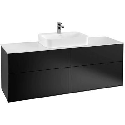 Villeroy & Boch Finion Mobiletto sotto lavabo - Laccato Nero Opaco Villeroy & Boch Finion Mobiletto sotto lavabo - Laccato Nero Opaco