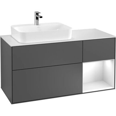 Muebles de baño Finion de Villeroy & Boch - Blanco, Negro, Cristal Blanco - Tipo de baño Muebles de baño Finion de Villeroy & Boch - Blanco, Negro, Cristal Blanco - Tipo de baño