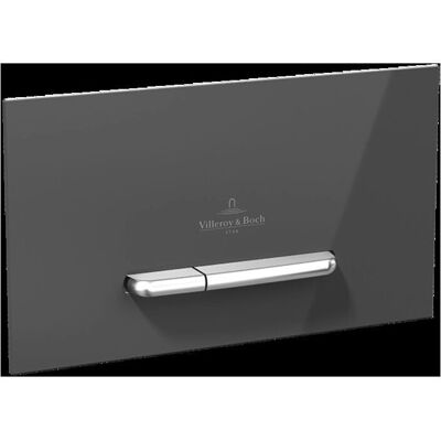 Villeroy & Boch ViConnect Placă de Dublu Spălare - Montaj pe Perete, Sticlă, Gri Villeroy & Boch ViConnect Placă de Dublu Spălare - Montaj pe Perete, Sticlă, Gri