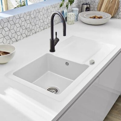 Villeroy & Boch Siluet Flächenbündige Spüle - 60cm, TitanCeram Villeroy & Boch Siluet Flächenbündige Spüle - 60cm, TitanCeram
