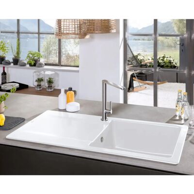 Villeroy & Boch Siluet 50 Weiß Keramikspüle - Stoßfest Villeroy & Boch Siluet 50 Weiß Keramikspüle - Stoßfest