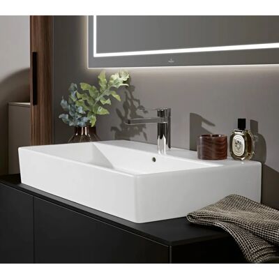 Lavabo Villeroy & Boch Memento 2.0 - TitanCeram, Stone White, 80x47cm Lavabo Villeroy & Boch Memento 2.0 - TitanCeram, Stone White, 80x47cm