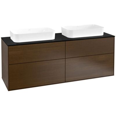 Villeroy & Boch Finion - Walnut Veneer, 4 Schubladen, Wandmontierter Waschtischunterschrank Villeroy & Boch Finion - Walnut Veneer, 4 Schubladen, Wandmontierter Waschtischunterschrank