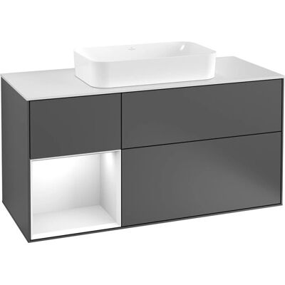 Villeroy & Boch Finion - Holz, Eckbadmöbel mit Beleuchtung - Badezimmermöbel Villeroy & Boch Finion - Holz, Eckbadmöbel mit Beleuchtung - Badezimmermöbel