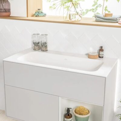 Lavabo Finion di Villeroy & Boch - Rettangolare, Bianco Alpino, 100x50cm Lavabo Finion di Villeroy & Boch - Rettangolare, Bianco Alpino, 100x50cm