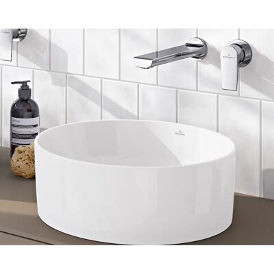 Villeroy & Boch Collaro - Lavabo da bagno - 40cm TitanCeram Bianco Pietra Villeroy & Boch Collaro - Lavabo da bagno - 40cm TitanCeram Bianco Pietra