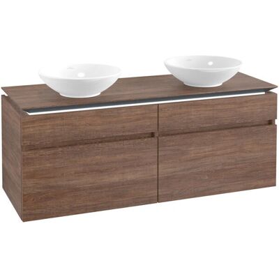 Villeroy & Boch Legato Badkamermeubel - Truffle Grey - 2 Wastafels Villeroy & Boch Legato Badkamermeubel - Truffle Grey - 2 Wastafels