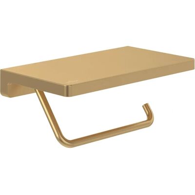 Porta Carta Igienica Villeroy & Boch Elements Oro Spazzolato con Ripiano - Porta Rotolo Porta Carta Igienica Villeroy & Boch Elements Oro Spazzolato con Ripiano - Porta Rotolo