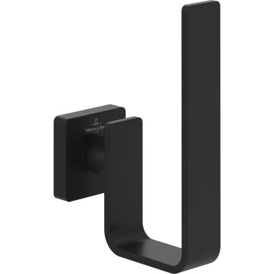 Villeroy & Boch Elements - Eckiger Reserve-Papierhalter, Wandmontage, Messing, Schwarz Matt Villeroy & Boch Elements - Eckiger Reserve-Papierhalter, Wandmontage, Messing, Schwarz Matt