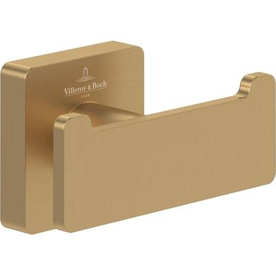 Villeroy & Boch - Striking Doppel-Handtuchhaken - Brushed Gold - Badezimmerzubehör Villeroy & Boch - Striking Doppel-Handtuchhaken - Brushed Gold - Badezimmerzubehör