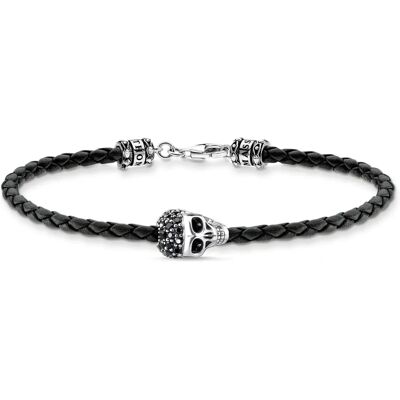 Thomas Sabo A2055-805-11 Pulsera de cuero con calavera - Pulseras Thomas Sabo A2055-805-11 Pulsera de cuero con calavera - Pulseras