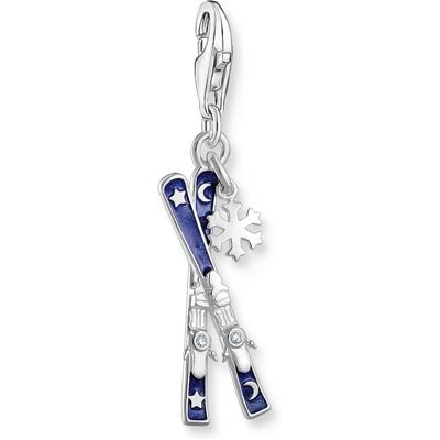 Thomas Sabo Blå Skid Sterling Silver Snöflinga Charm - Charm Thomas Sabo Blå Skid Sterling Silver Snöflinga Charm - Charm