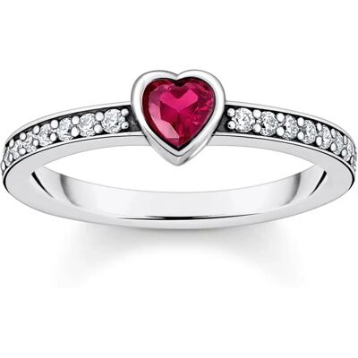 Anillo de corazón de zirconia roja Thomas Sabo - Mujer - Talla 50 Anillo de corazón de zirconia roja Thomas Sabo - Mujer - Talla 50