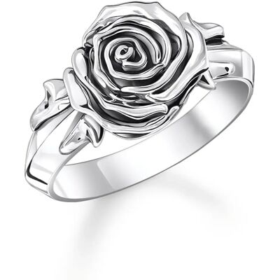 Thomas Sabo Silber Mitternachtsrose Ring - Sterlingsilber 925 Thomas Sabo Silber Mitternachtsrose Ring - Sterlingsilber 925