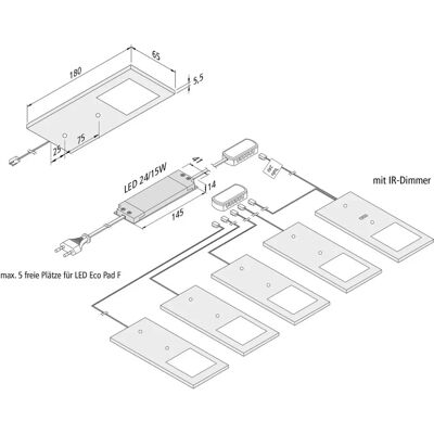 Hera - Eco-Pad F - 3000K - LED bajo mueble Hera - Eco-Pad F - 3000K - LED bajo mueble